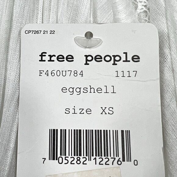 Free People Top Womens Size XS Eggshell Lace Tank Top New Romantics Sleeveless - Picture 10 of 11